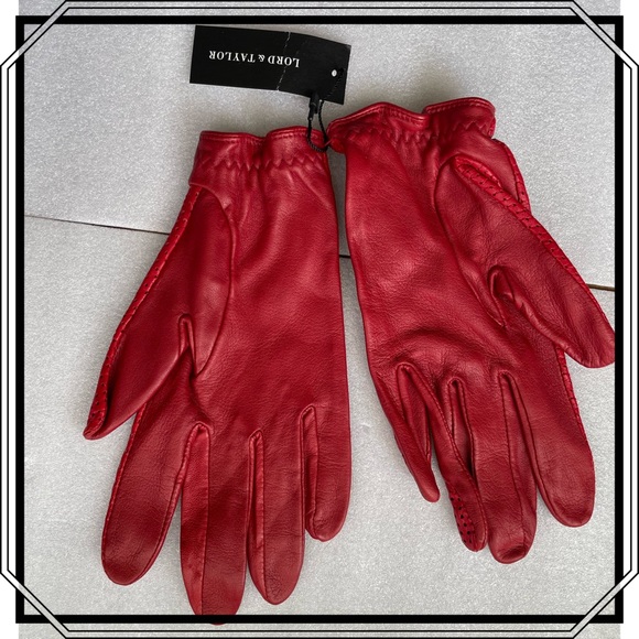 Vintage 2000’s Lord & Taylor Super Soft Leather Racing Gloves - Picture 3 of 6